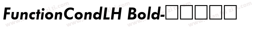 FunctionCondLH Bold字体转换
